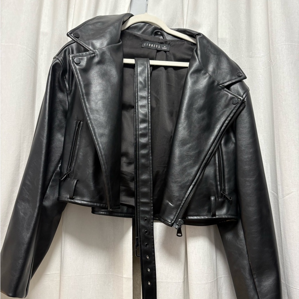 Lioness Black Leather Jacket